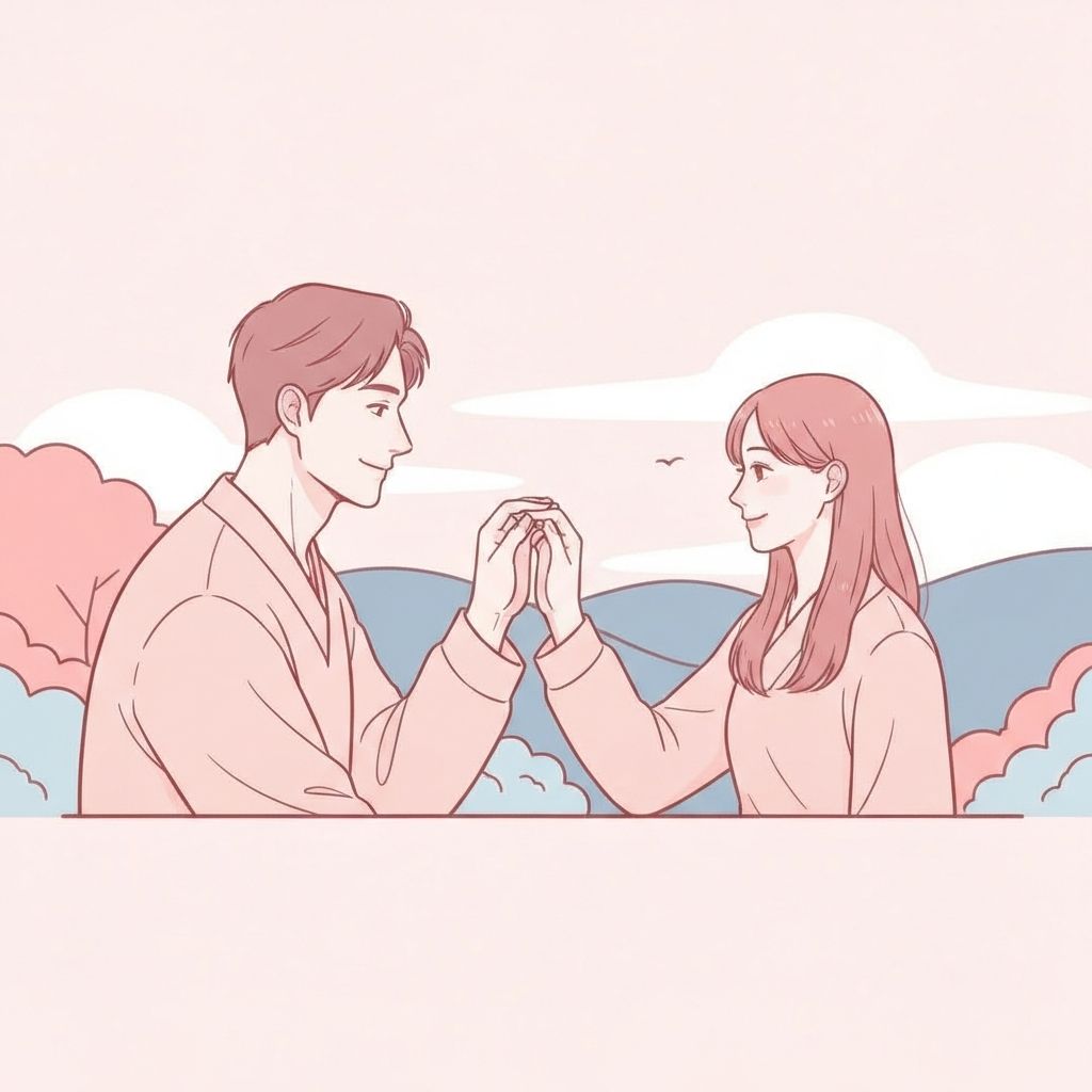 Couple holding hands peacefully, representing improved relationship communication and emotional connection